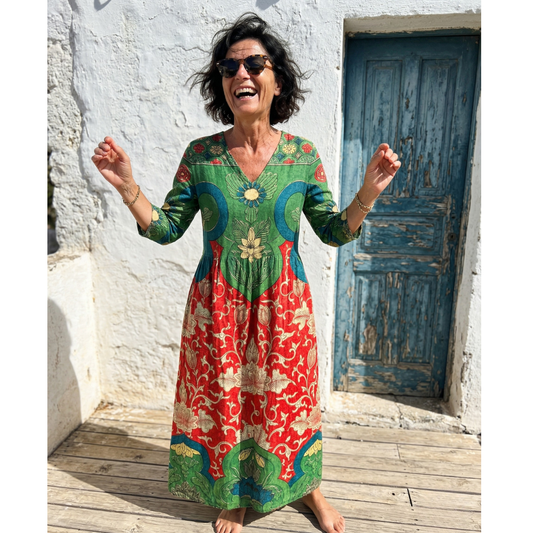 Elara | Vestito Vintage con Stampa Floreale